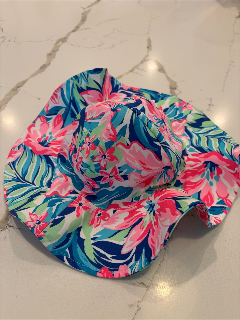 Lilly Pulitzer Baby Floral Sun Hat in Pink, Blue & Green